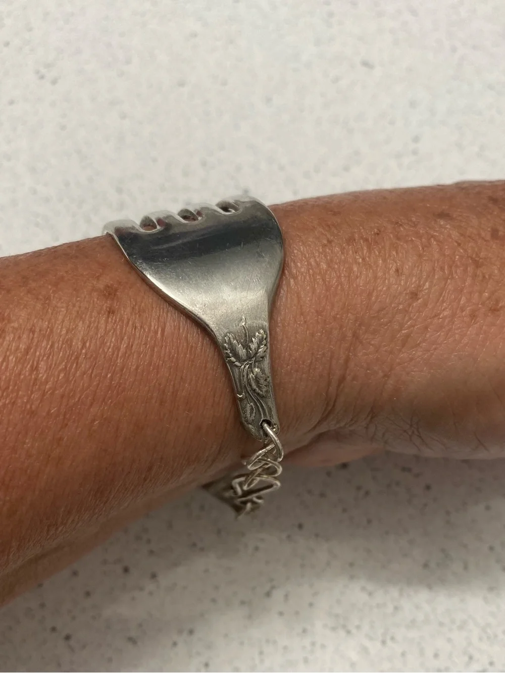 Vintage Silver Fork Bracelet